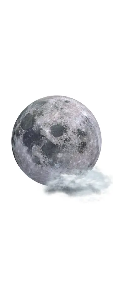 Mėnulis ant kurio užplaukęs debesis